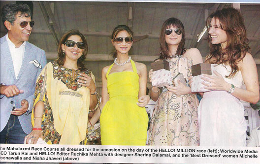 Sherina Dalamal at The HELLO Million Derby as Featured in GRAZIA, HELLO! & Miss Malini