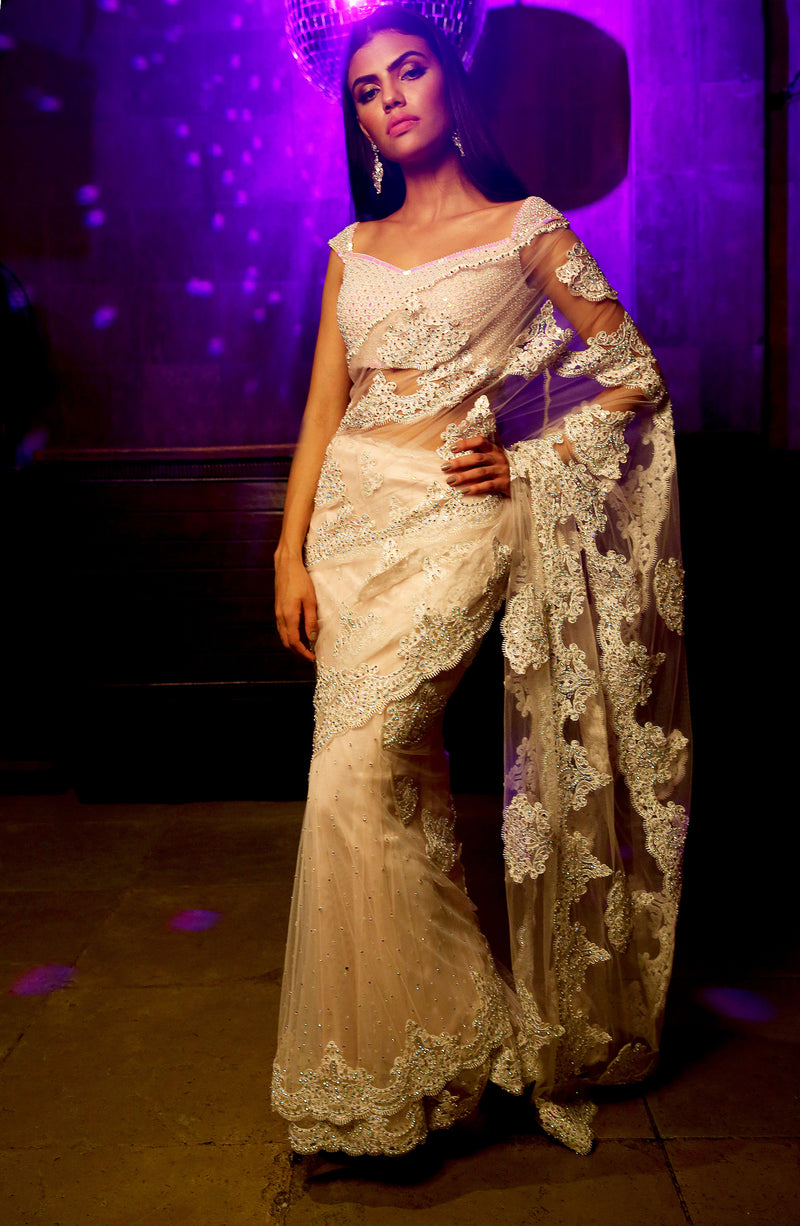 White and #Magenta Designer Wear #LehengaSaree | Lehenga style saree,  Designer lehenga choli, Indian bridal lehenga